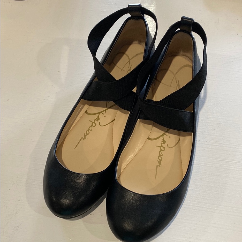 Jessica Simpson Black Flats